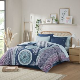 Loretta Boho Comforter Set with Bed Sheets (Color: as Pic)