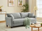 Leisure Loveseat Furniture with Hardwood Frame; Mid-Century Upholstered Couch for Living Room