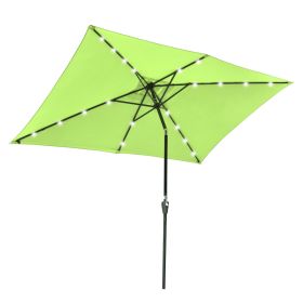 10x6.5ft Aluminum Patio Umbrella w/ 20 LEDs (Warehouse: LA01)