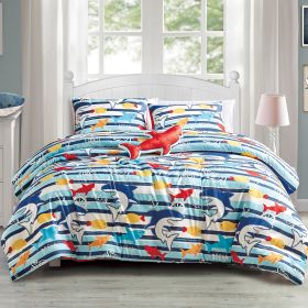 Ocean Life 4PC COMFORTER SET (size: TWIN)