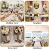 Gold/ Silver/White Metal Candle Holders Flower Vase Candlestick Centerpieces Road Lead Wedding Party Home Table Event Decoration