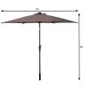 9 Feet Patio LED Solar Umbrella with Crank