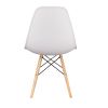 Set of 4 Modern Style Dining Chair, Shell Lounge Plastic Chair for Kitchen, Dining, Bedroom, Living Room Mid-Century Modern Side Chairs with Wooden Wa