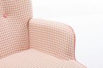 35.5 inch Rocking Chair, Soft Houndstooth Fabric Leather Fabric Rocking Chair for Nursery, Comfy Wingback Glider Rocker with Safe Solid Wood Base for