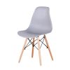 Set of 4 Modern Style Dining Chair, Shell Lounge Plastic Chair for Kitchen, Dining, Bedroom, Living Room Mid-Century Modern Side Chairs with Wooden Wa