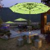 9Ft 3-Tiers 24LEDS Patio Umbrella Fruit Green