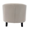 PU Leather Tufted Barrel ChairTub Chair for Living Room Bedroom Club Chairs