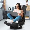 360-Degree Swivel Gaming Floor Chair with Foldable Adjustable Backrest