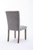 Cotton Linen Dining Chairs Set of 2, Parsons Diner Chairs Upholstered Dining Room Chairs with High Back Padded Dining Chairs with Solid Wood Legs for