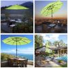 9Ft 3-Tiers 24LEDS Patio Umbrella Fruit Green