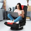 360-Degree Swivel Gaming Floor Chair with Foldable Adjustable Backrest