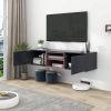 Wall Mounted 65" Floating TV Stand with Large Storage Space, 3 Levels Adjustable shelves, Magnetic Cabinet Door, Cable Management