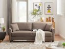 Leisure Loveseat Furniture with Hardwood Frame; Mid-Century Upholstered Couch for Living Room