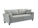 Leisure Loveseat Furniture with Hardwood Frame; Mid-Century Upholstered Couch for Living Room