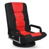 360-Degree Swivel Gaming Floor Chair with Foldable Adjustable Backrest