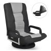 360-Degree Swivel Gaming Floor Chair with Foldable Adjustable Backrest