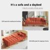 Linen Upholstered Modern Convertible Folding Futon Sofa Bed for Compact Living Space; Apartment; Dorm