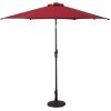 9 Feet Patio LED Solar Umbrella with Crank