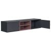 Wall Mounted 65" Floating TV Stand with Large Storage Space, 3 Levels Adjustable shelves, Magnetic Cabinet Door, Cable Management