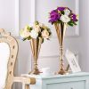 Wedding Metal Candle Holders Flowers Vase Candlestick Centerpieces Table Center Flower Pillar Road Lead Candelabra Wedding Party