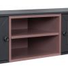 Wall Mounted 65" Floating TV Stand with Large Storage Space, 3 Levels Adjustable shelves, Magnetic Cabinet Door, Cable Management